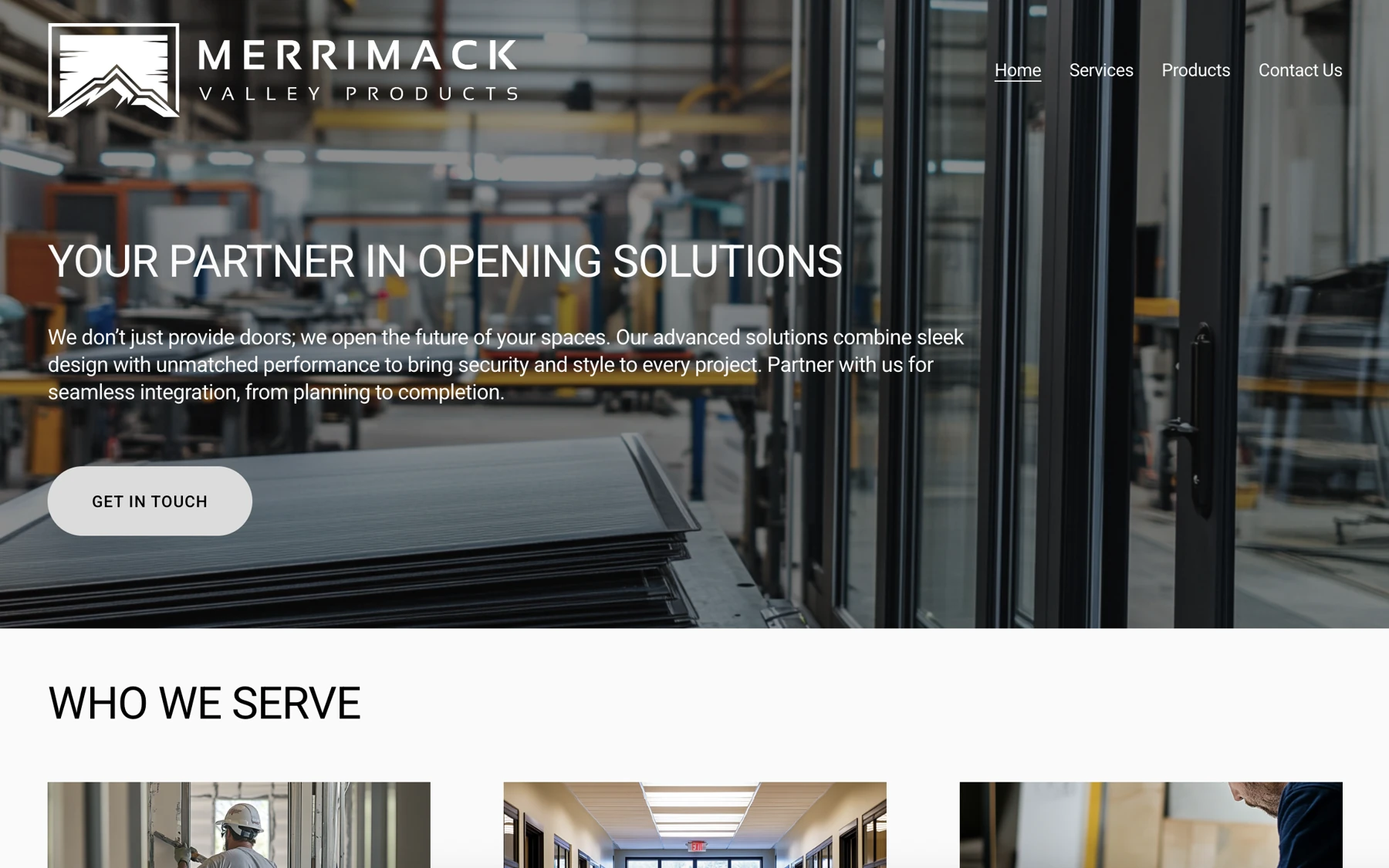 Merrimack Valley Products website design