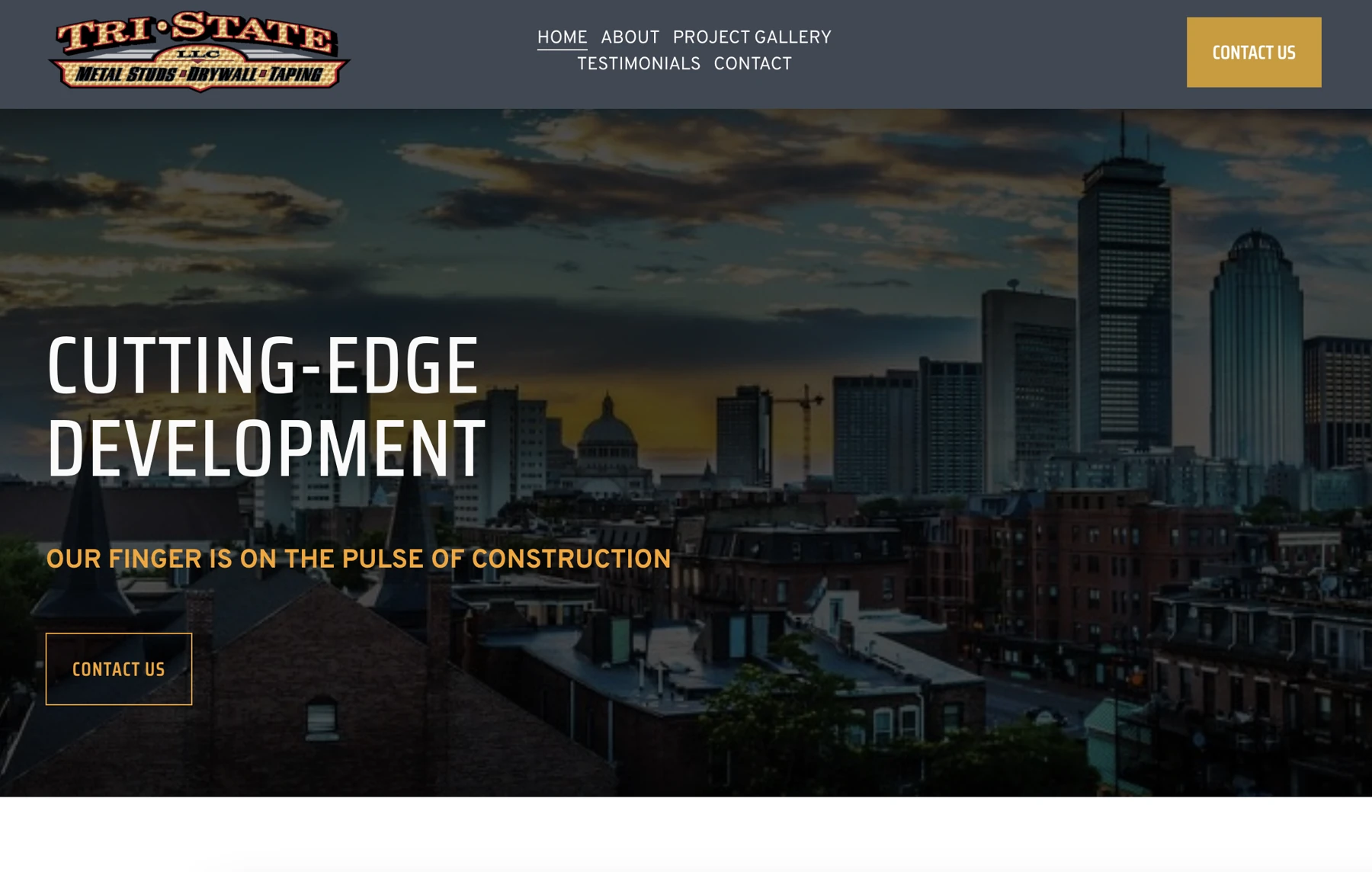 Tri-State Construction website design