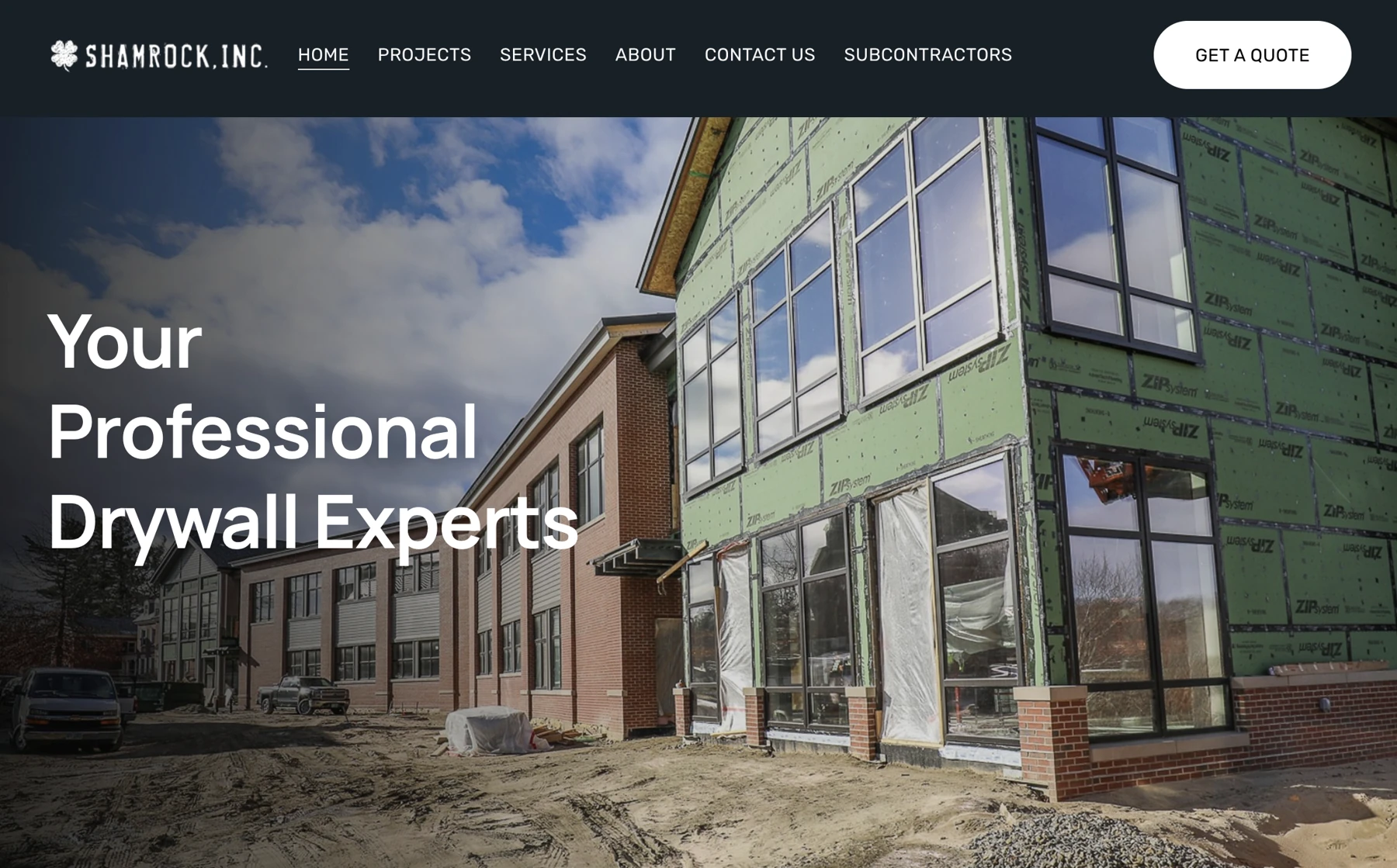Shamrock Corp website design
