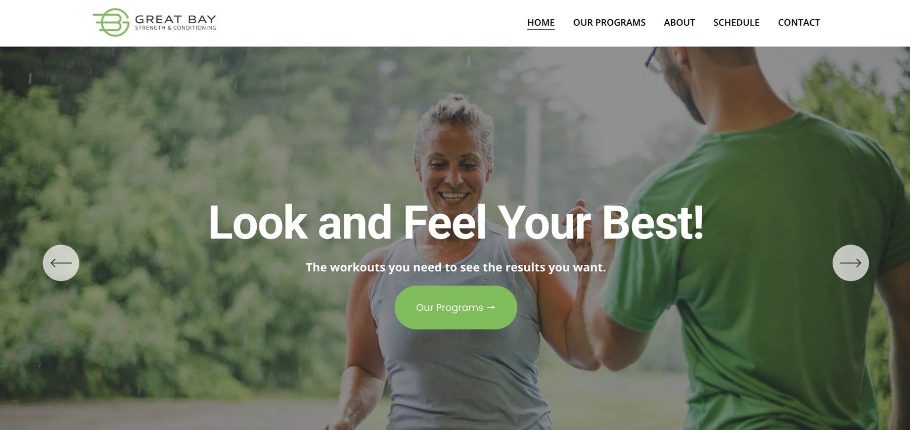 Great Bay Strength website design