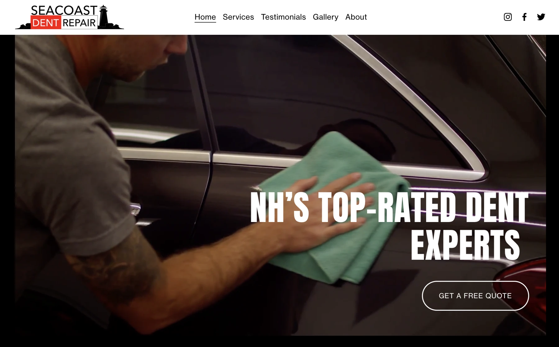 Seacoast Dent Repair website design